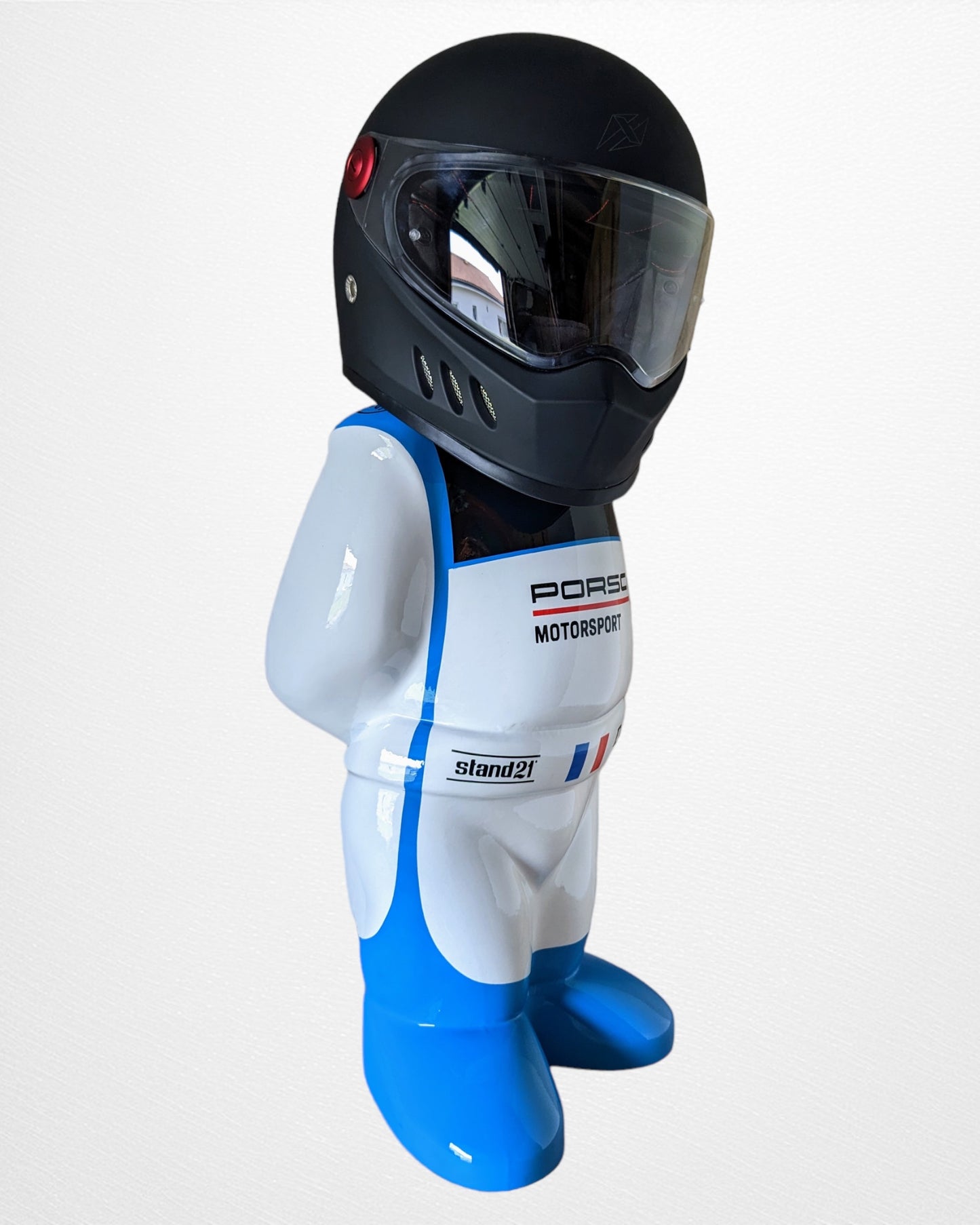 Support de casque de voiture de type Pilote "Porsche® Miami blue"