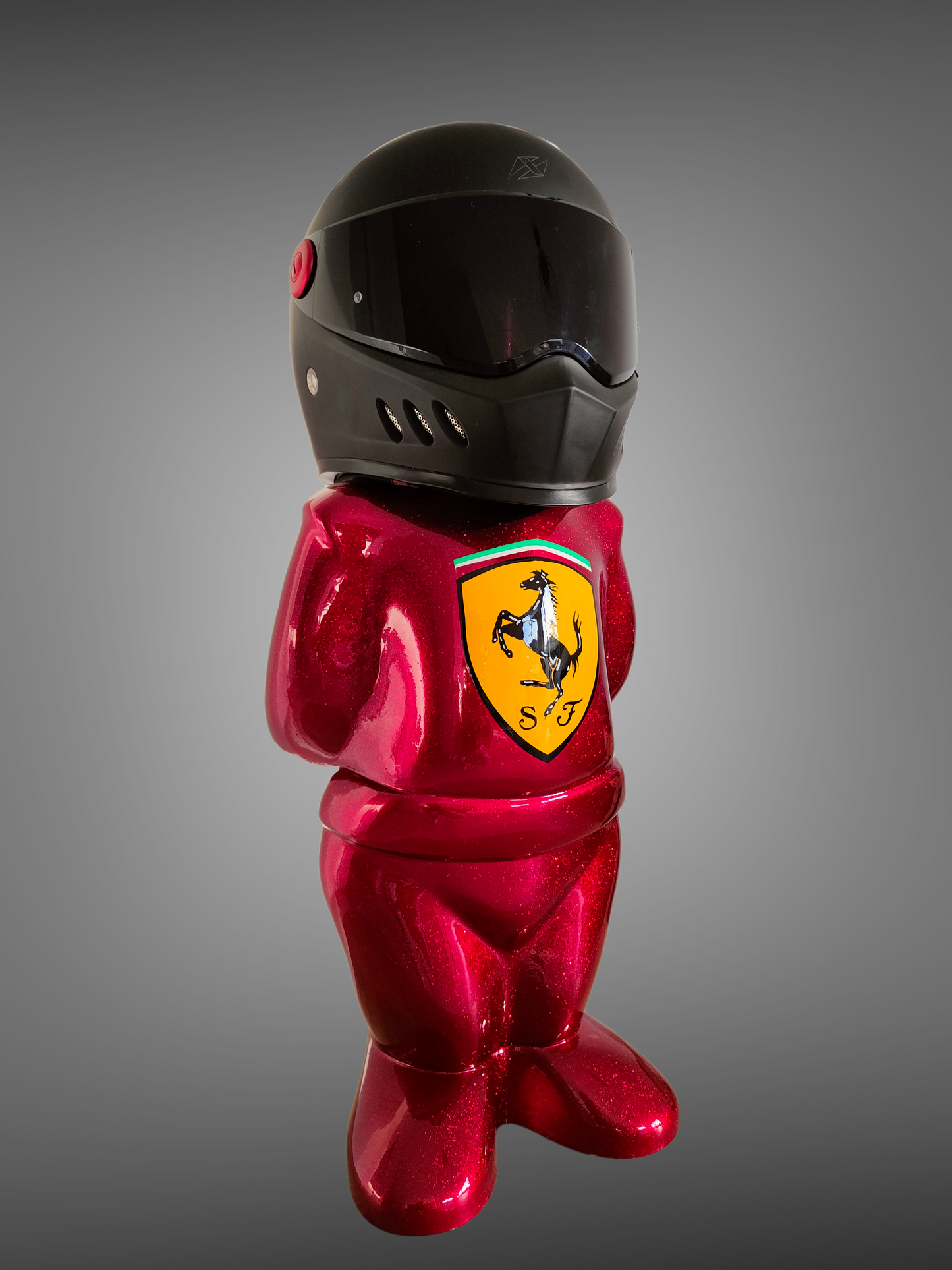 Support de casque de voiture de type Pilote "Ferrari Metal Flake®"