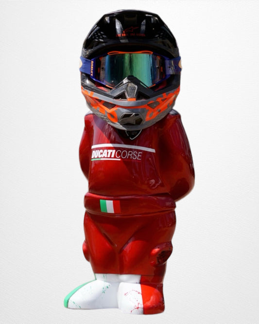 Support de casque de voiture de type Pilote "Ducati rouge candy®"