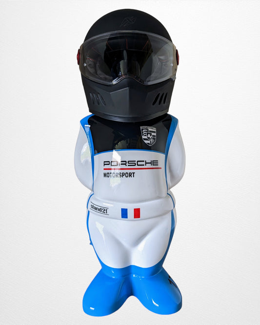 Support de casque de voiture de type Pilote "Porsche® Miami blue"