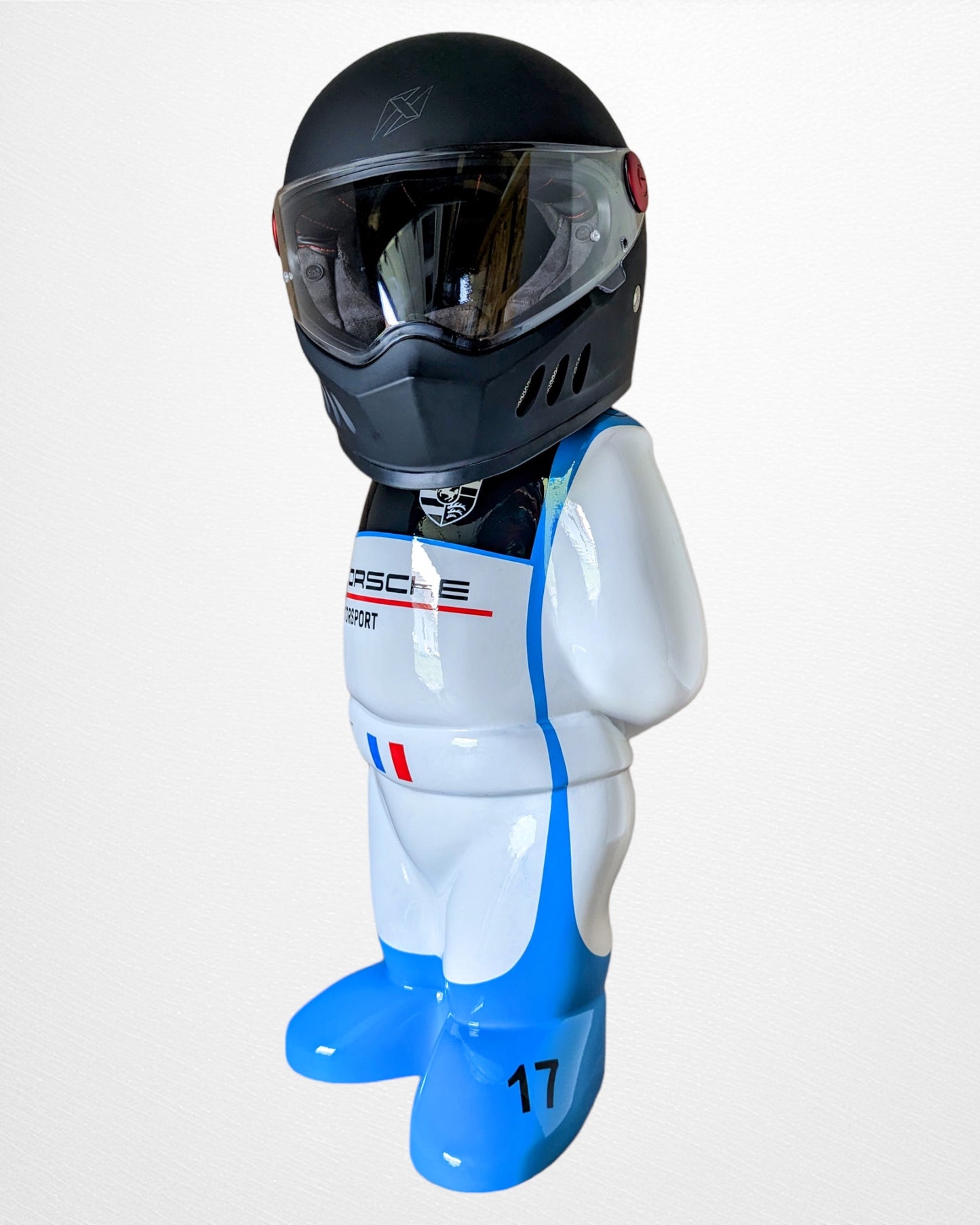 Support de casque de voiture de type Pilote "Porsche® Miami blue"